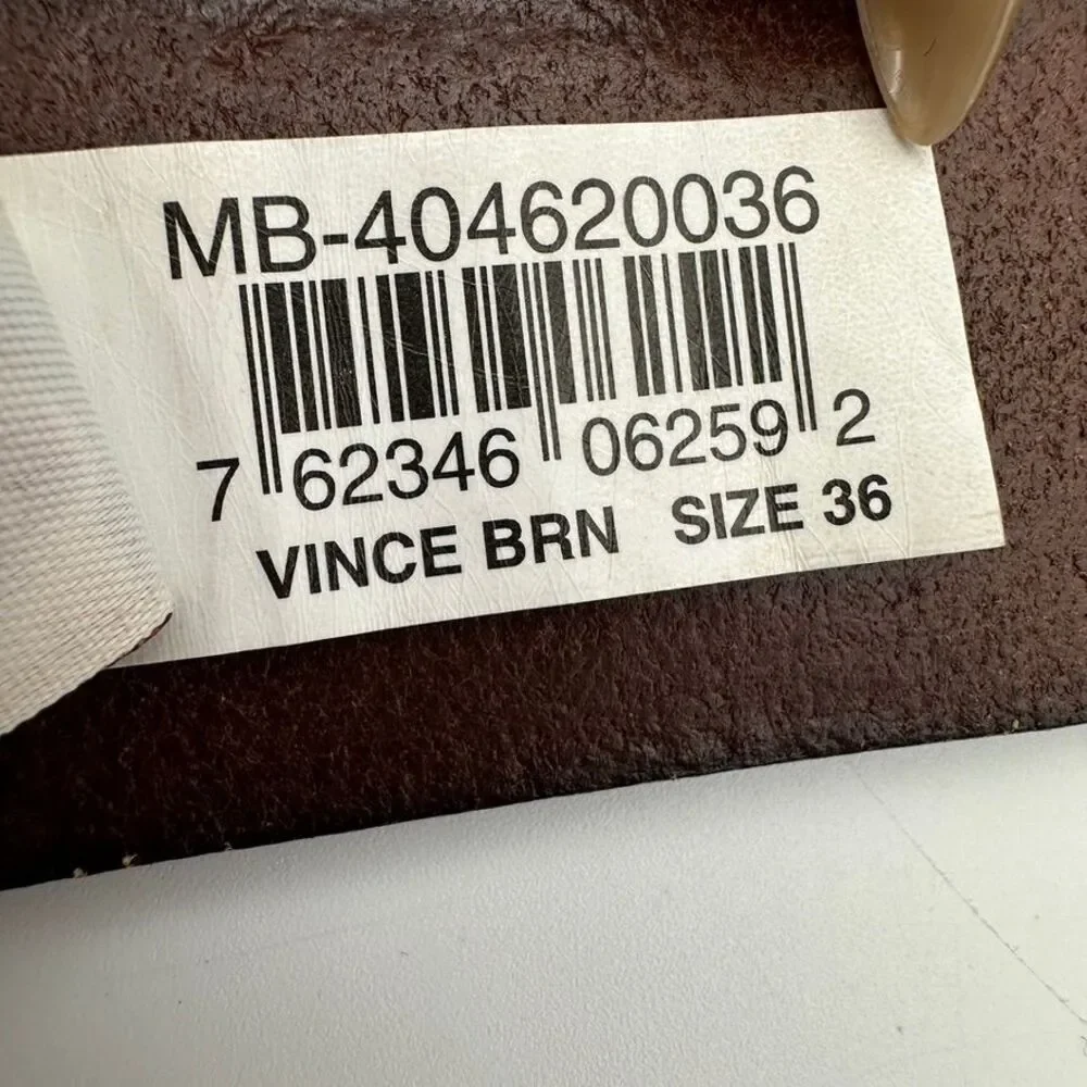 Fossil Men's Classic‎ Brown Leather Belt with Vintage-Style Buckle Size 36